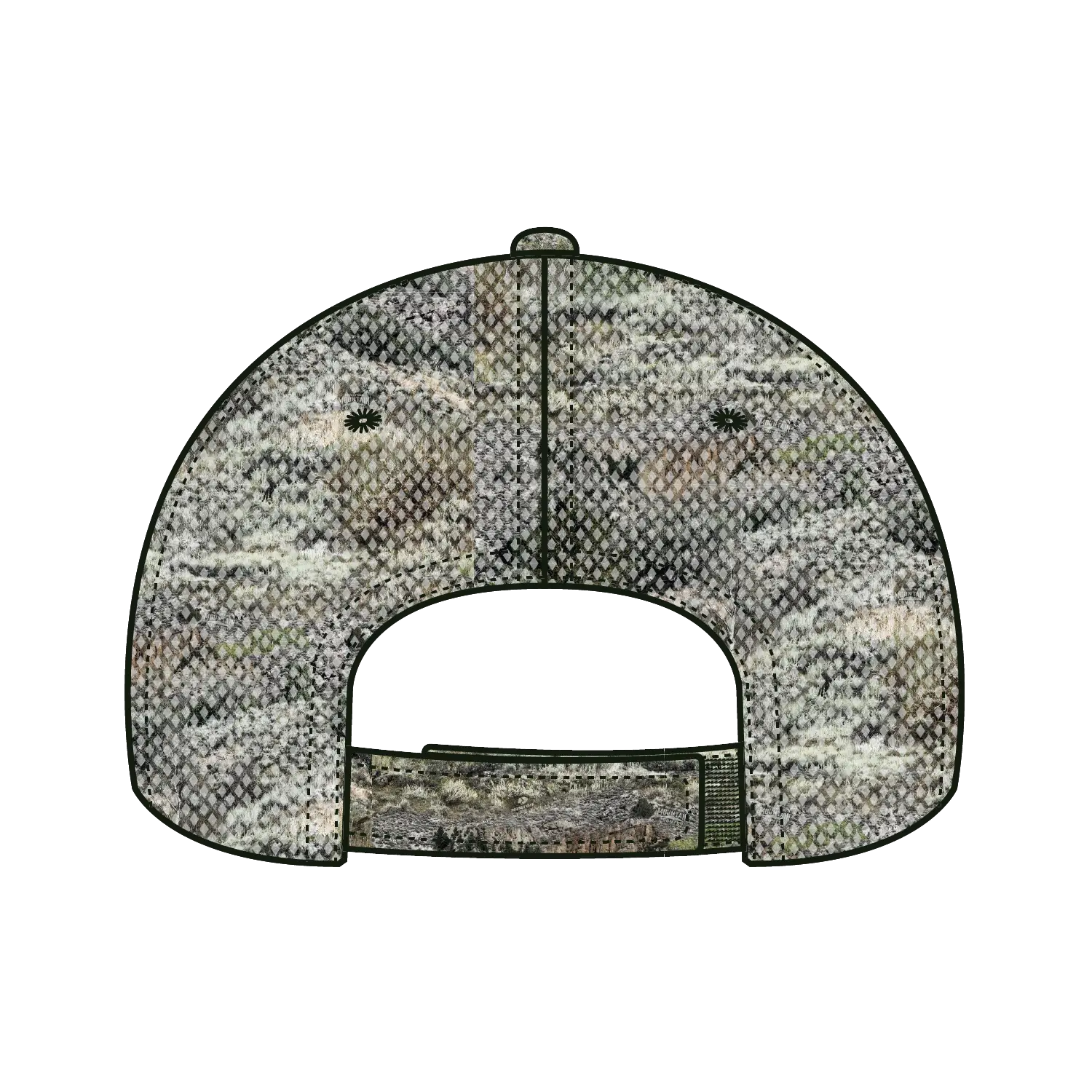 OTTO 171-1292 Mossy Oak Camouflage Superior Polyester Twill 6 Panel Low Profile Mesh Back Trucker Cap - Mountain