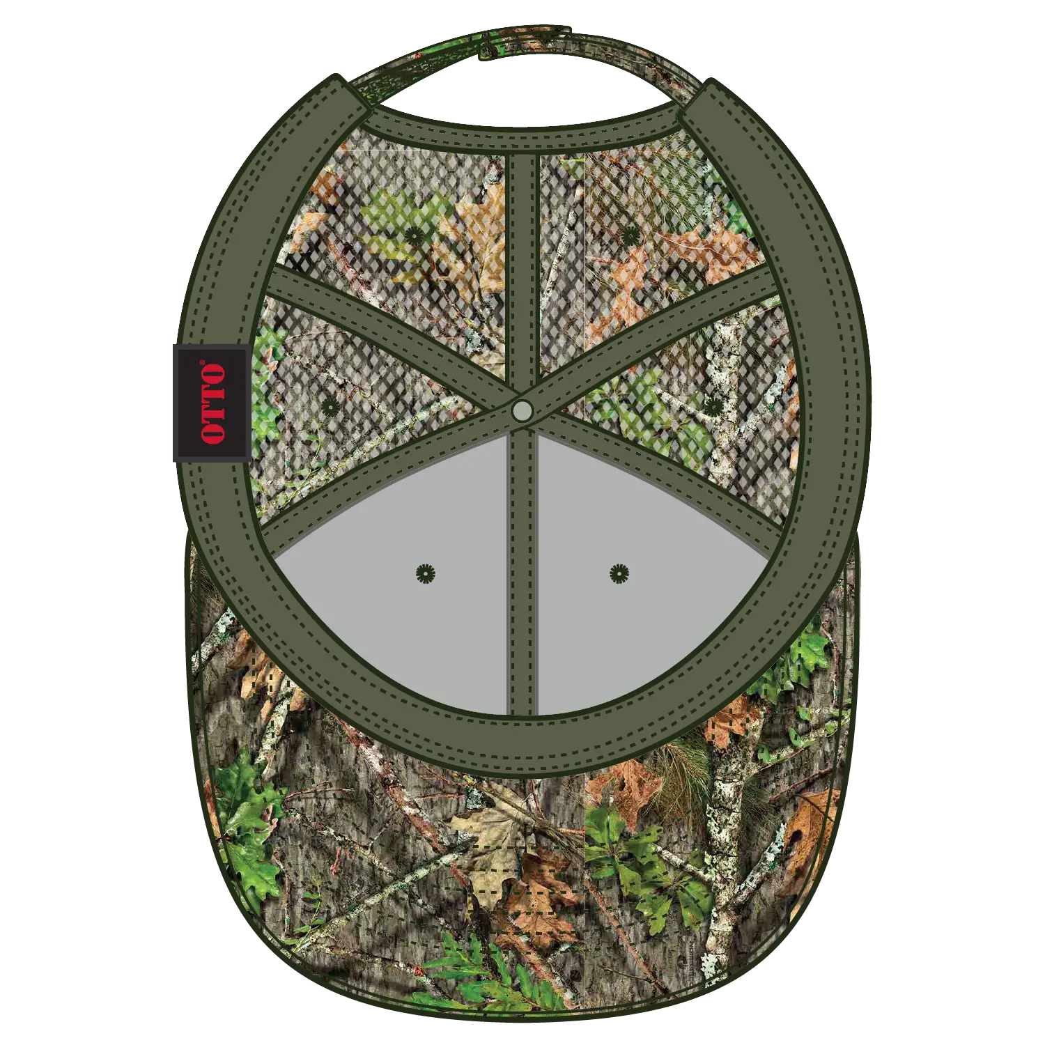 OTTO 171-1292 Mossy Oak Camouflage Superior Polyester Twill 6 Panel Low Profile Mesh Back Trucker Cap - Obsession