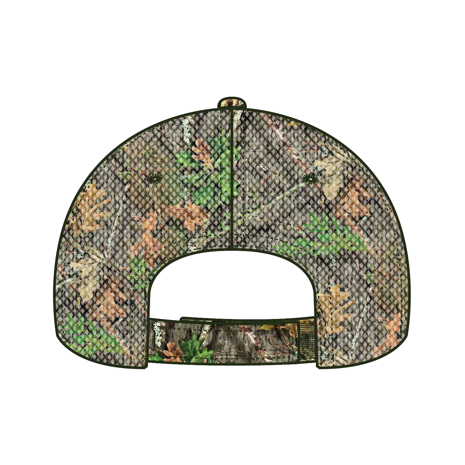 OTTO 171-1292 Mossy Oak Camouflage Superior Polyester Twill 6 Panel Low Profile Mesh Back Trucker Cap - Obsession