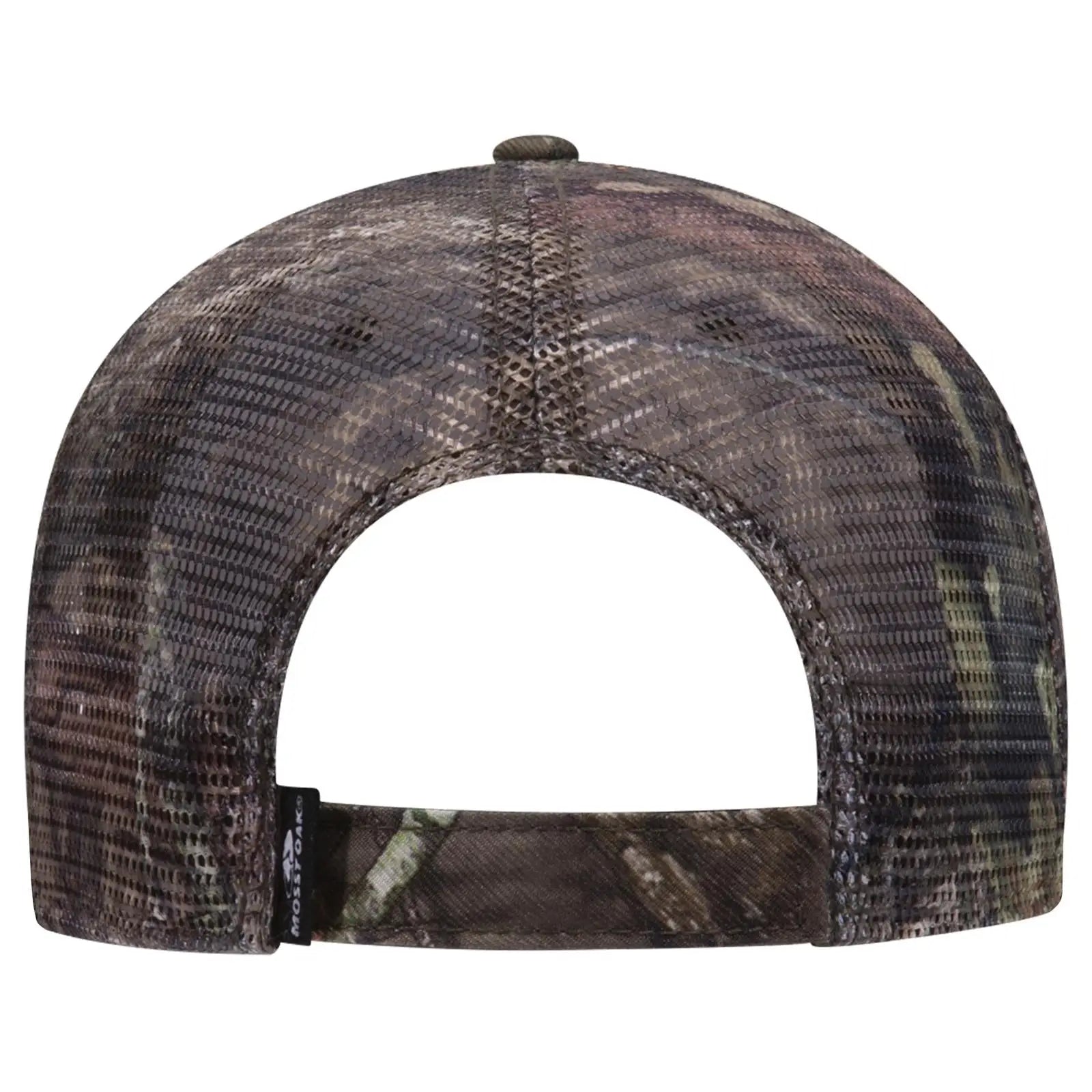 OTTO 171-1292 Mossy Oak Camouflage Superior Polyester Twill 6 Panel Low Profile Mesh Back Trucker Cap - Break Up