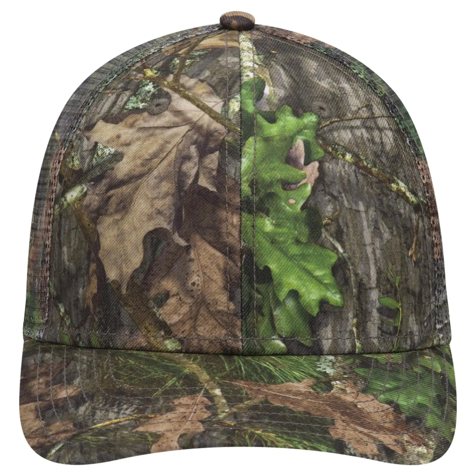 OTTO 171-1292 Mossy Oak Camouflage Superior Polyester Twill 6 Panel Low Profile Mesh Back Trucker Cap - Obsession