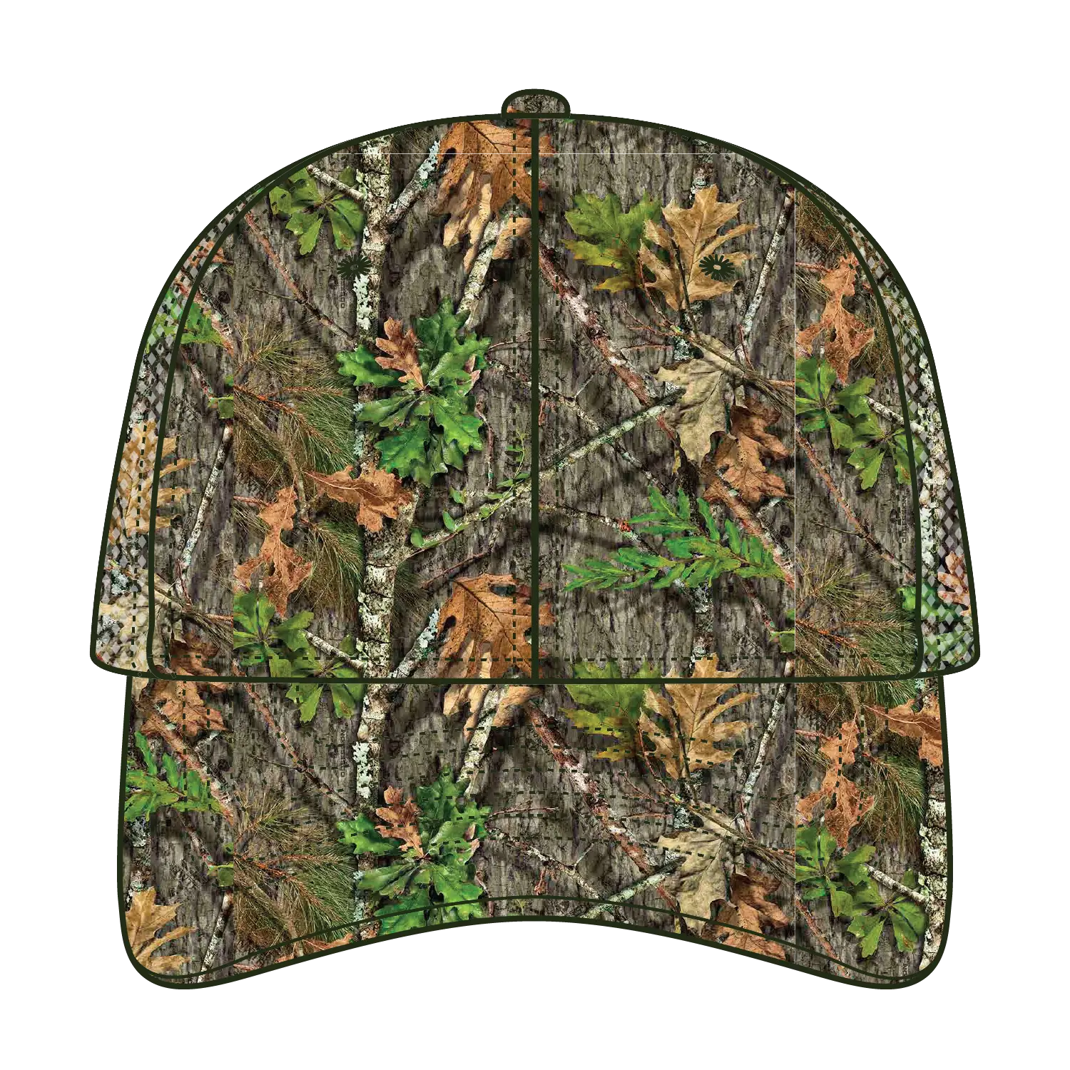 OTTO 171-1292 Mossy Oak Camouflage Superior Polyester Twill 6 Panel Low Profile Mesh Back Trucker Cap - Obsession