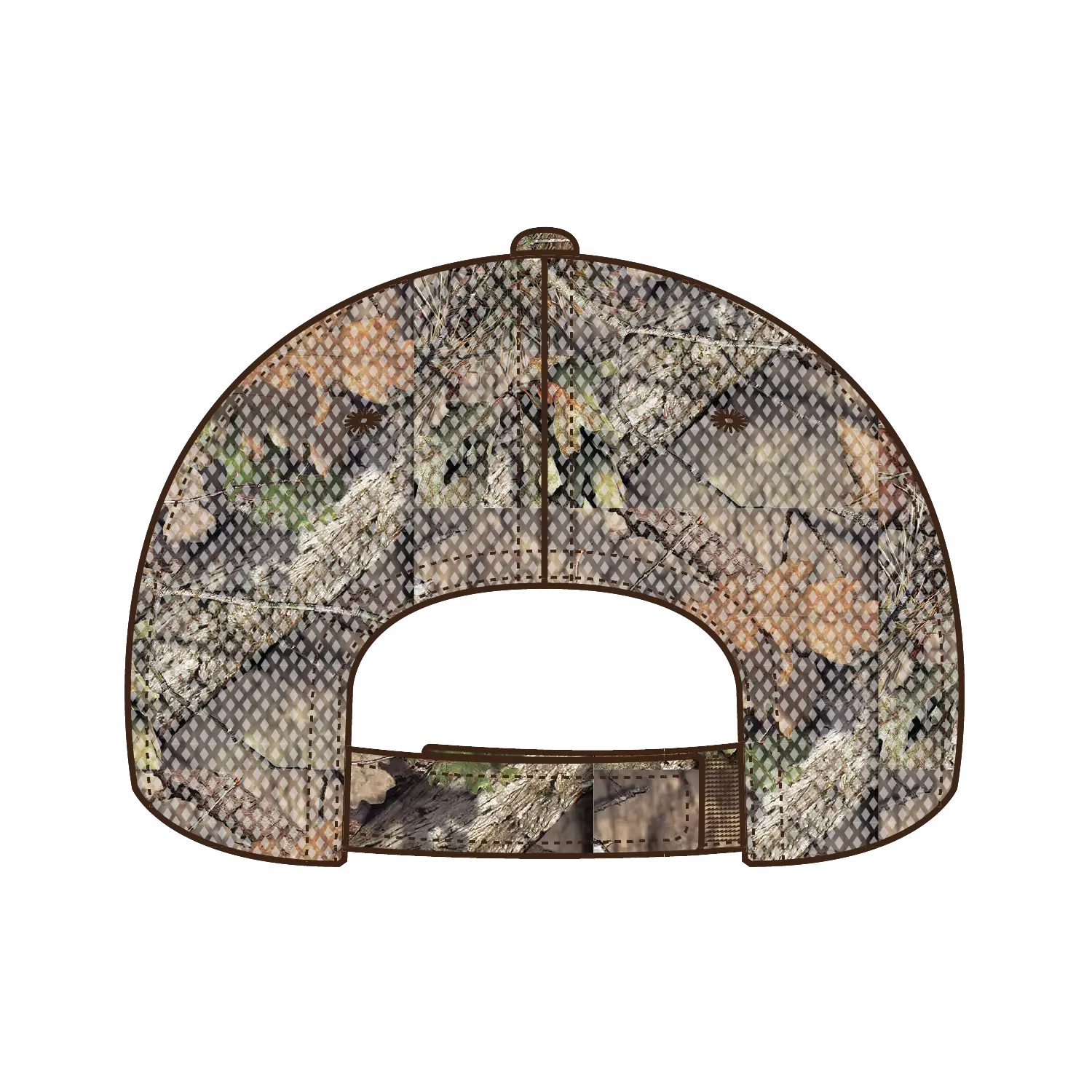 OTTO 171-1292 Mossy Oak Camouflage Superior Polyester Twill 6 Panel Low Profile Mesh Back Trucker Cap - Break Up