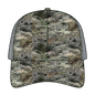 OTTO 171-1293 Mossy Oak Camouflage 6 Panel Low Profile Mesh Back Trucker Cap - Mountain Country Range/Ch.Gry - Mountain
