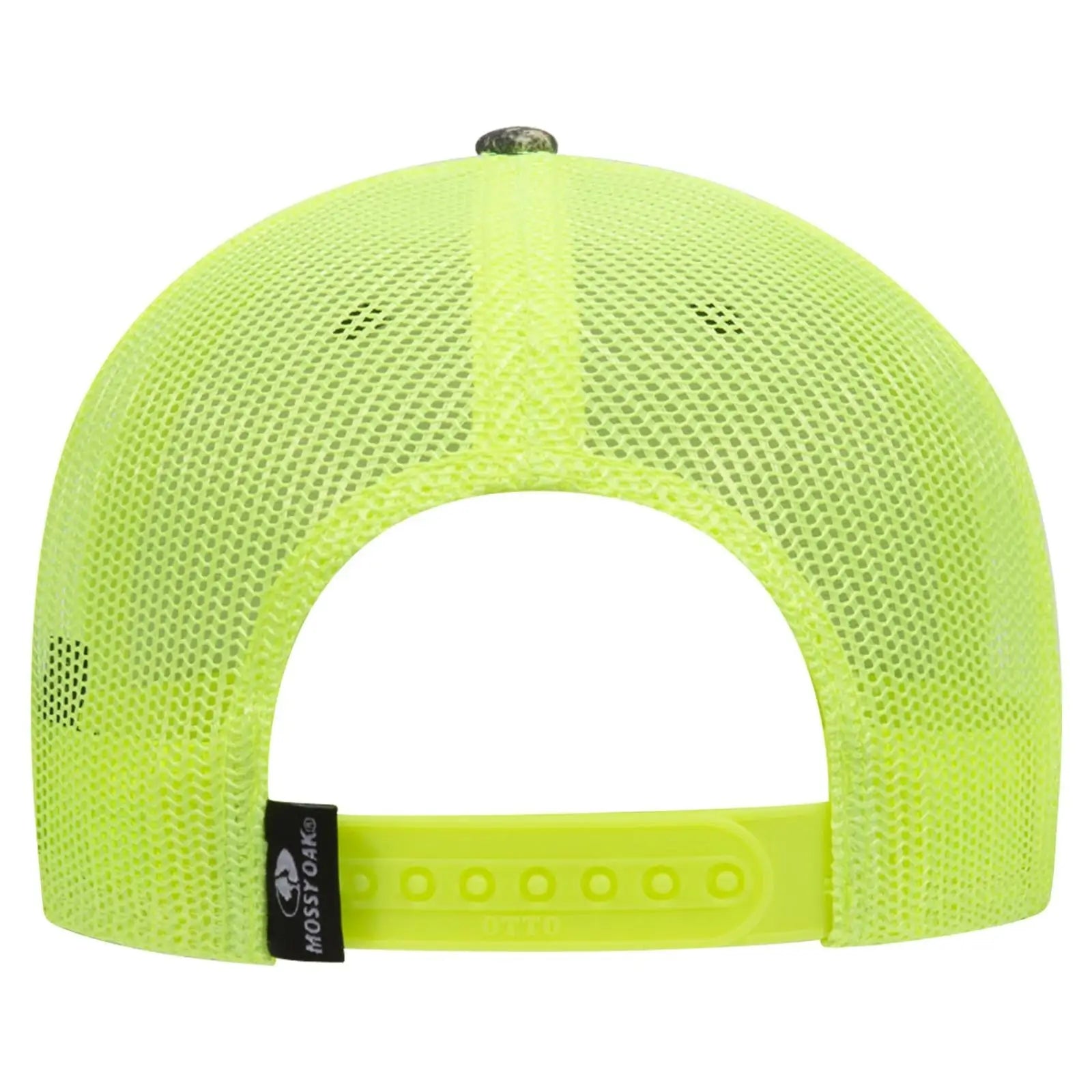 OTTO 171-1293 Mossy Oak Camouflage 6 Panel Low Profile Mesh Back Trucker Cap - Mountain Country Range/N.Ylw - Mountain