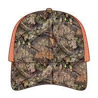 OTTO 171-1293 Mossy Oak Camouflage 6 Panel Low Profile Mesh Back Trucker Cap - Break Up Country/N.Org - Break Up