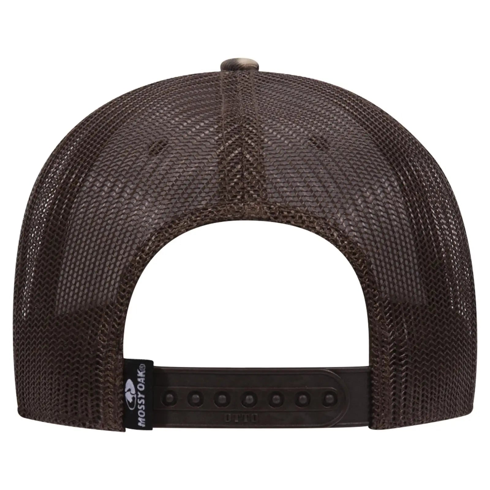 OTTO 171-1293 Mossy Oak Camouflage 6 Panel Low Profile Mesh Back Trucker Cap - Break Up Country/Dk. Brn - Break Up