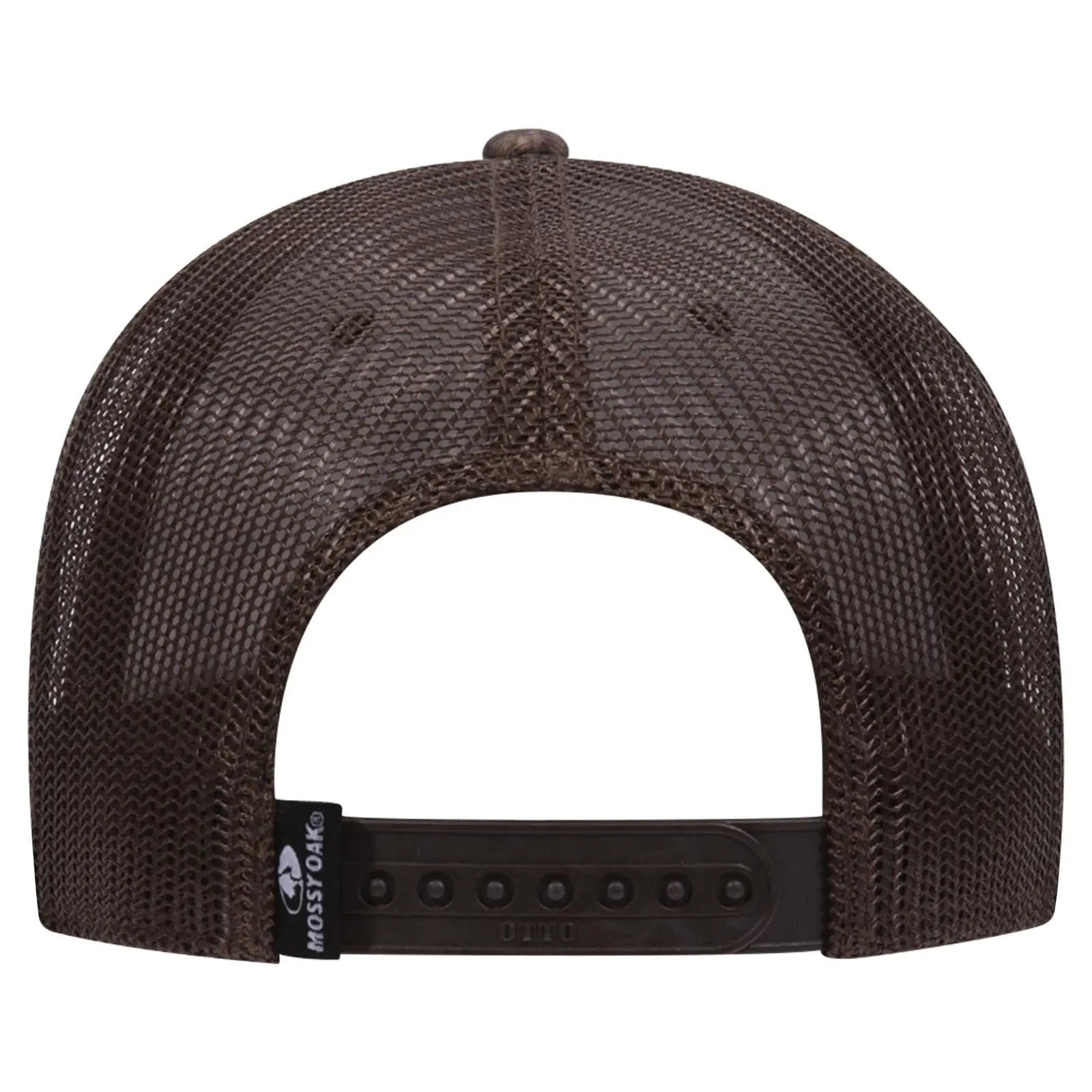 OTTO 171-1293 Mossy Oak Camouflage 6 Panel Low Profile Mesh Back Trucker Cap - Shadow Grass Blades/Dk. Brn - Shadow