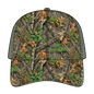 OTTO 171-1293 Mossy Oak Camouflage 6 Panel Low Profile Mesh Back Trucker Cap - Obsession/Dk.Ol.Grn