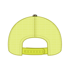 OTTO 171-1293 Mossy Oak Camouflage 6 Panel Low Profile Mesh Back Trucker Cap - Obsession/N.Ylw - Obsession/N.Ylw / 6