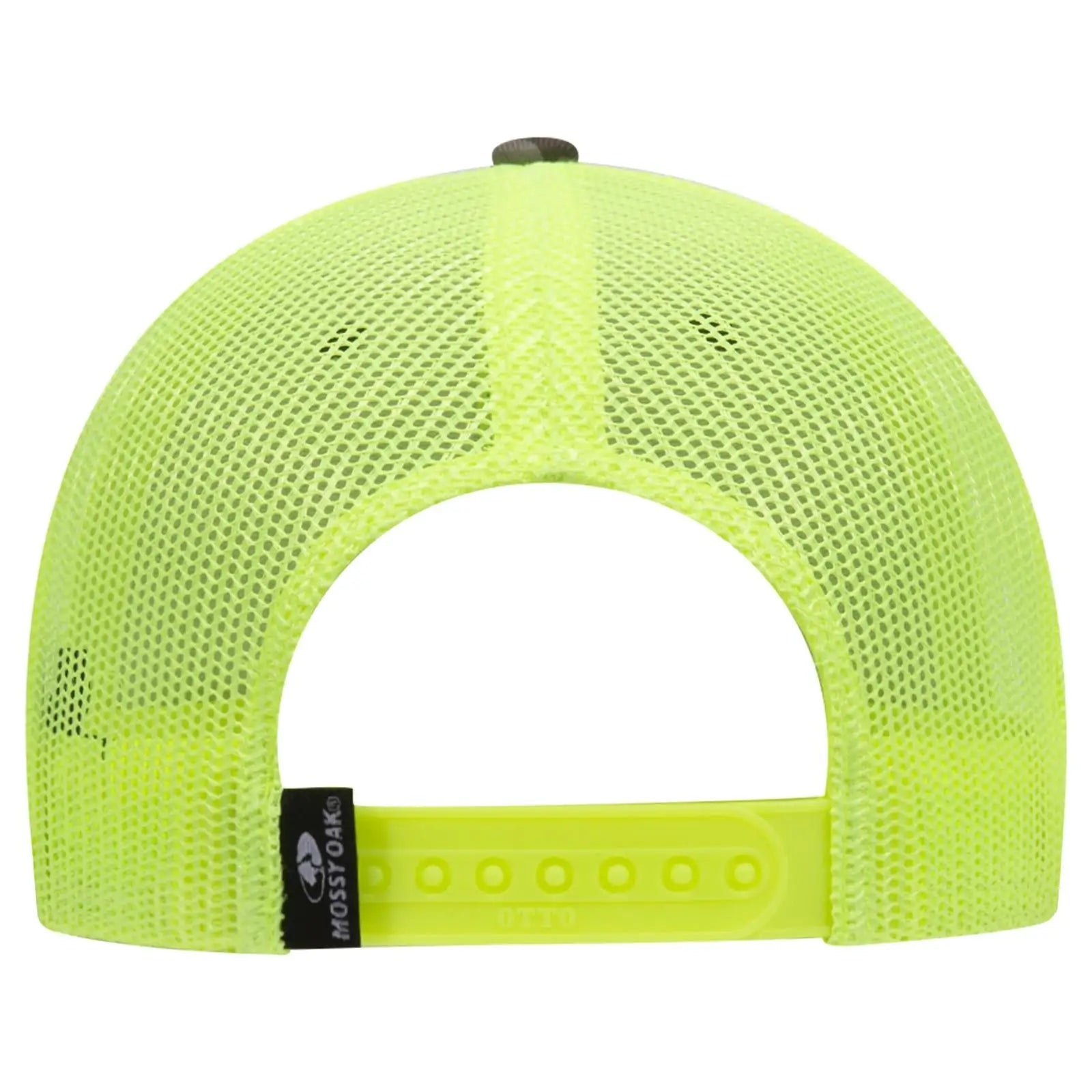 OTTO 171-1293 Mossy Oak Camouflage 6 Panel Low Profile Mesh Back Trucker Cap - Bottomland/N.Ylw - Bottomland/N.Ylw / 6