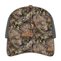 OTTO 171-1293 Mossy Oak Camouflage 6 Panel Low Profile Mesh Back Trucker Cap - Break Up Country/Blk - Break Up