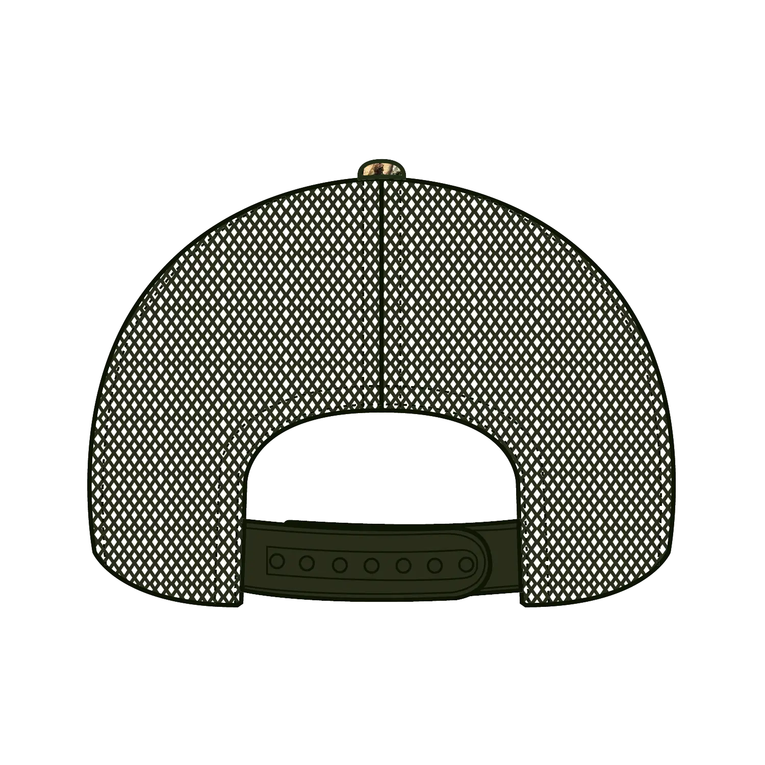 OTTO 171-1293 Mossy Oak Camouflage 6 Panel Low Profile Mesh Back Trucker Cap - Obsession/Dk.Ol.Grn