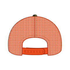 OTTO 171-1293 Mossy Oak Camouflage 6 Panel Low Profile Mesh Back Trucker Cap - Shadow Grass Blades/N.Org - Shadow Grass