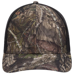 OTTO 171-1293 Mossy Oak Camouflage 6 Panel Low Profile Mesh Back Trucker Cap - Break Up Country/Blk - Break Up