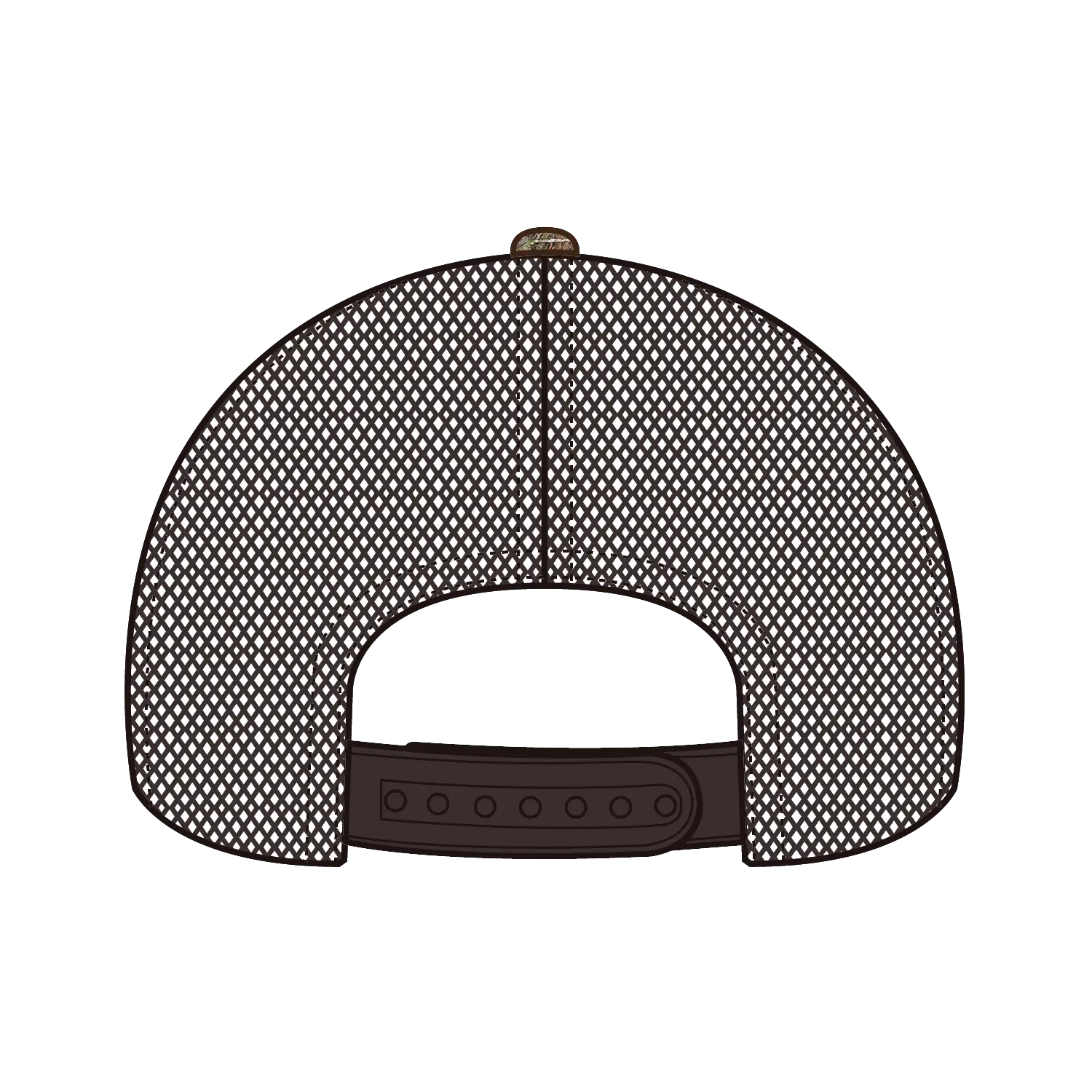 OTTO 171-1293 Mossy Oak Camouflage 6 Panel Low Profile Mesh Back Trucker Cap - Break Up Country/Dk. Brn - Break Up