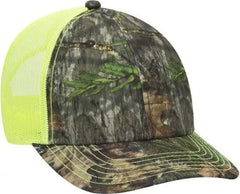OTTO 171 1293 Mossy Oak Camouflage Superior Polyester Twill 6 Panel Low Profile Mesh Back Baseball Cap Obsession Neon