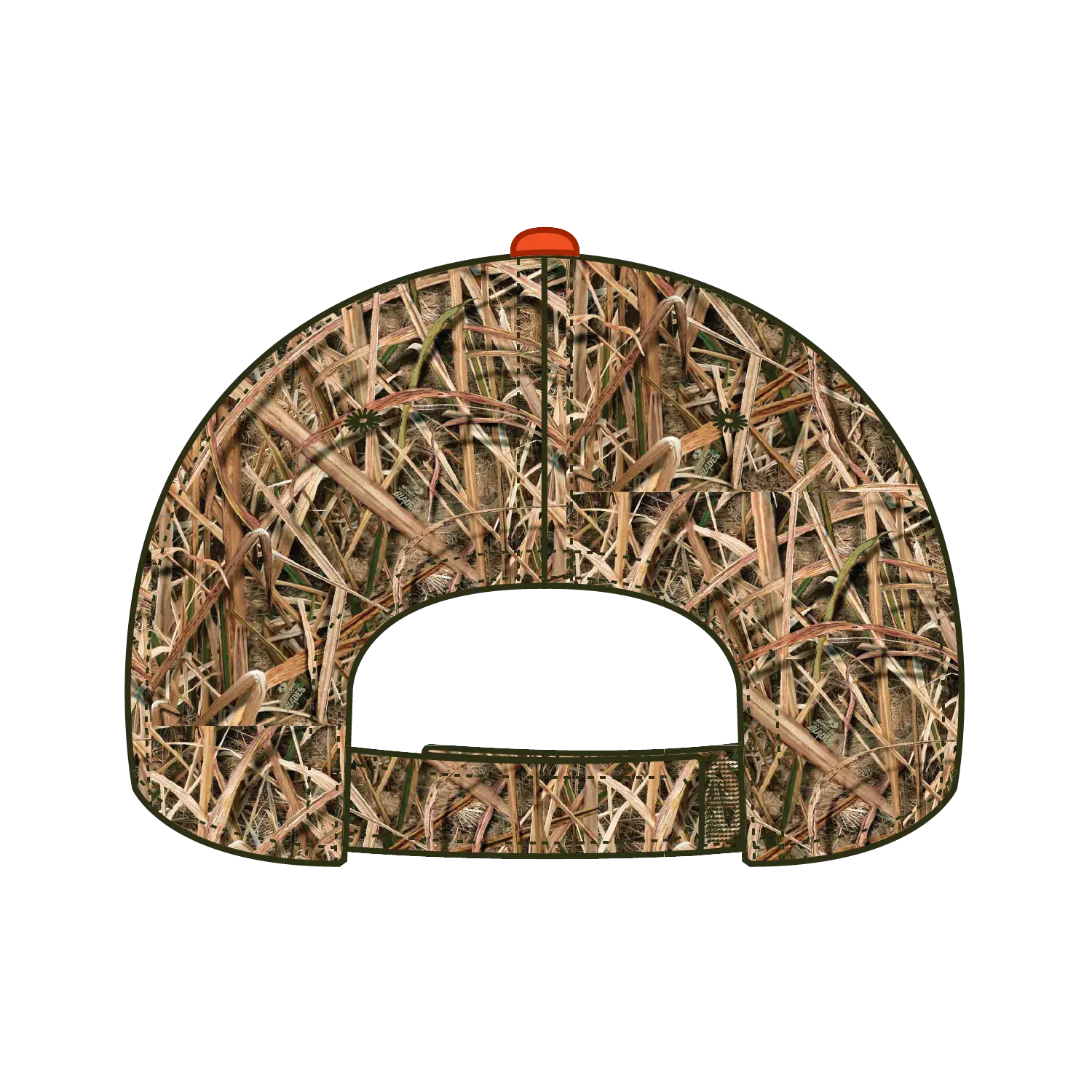 OTTO 171-1294 Mossy Oak Camouflage Sandwich Visor 6 Panel Low Profile Baseball Cap - Shadow Grass Blades - Shadow Grass