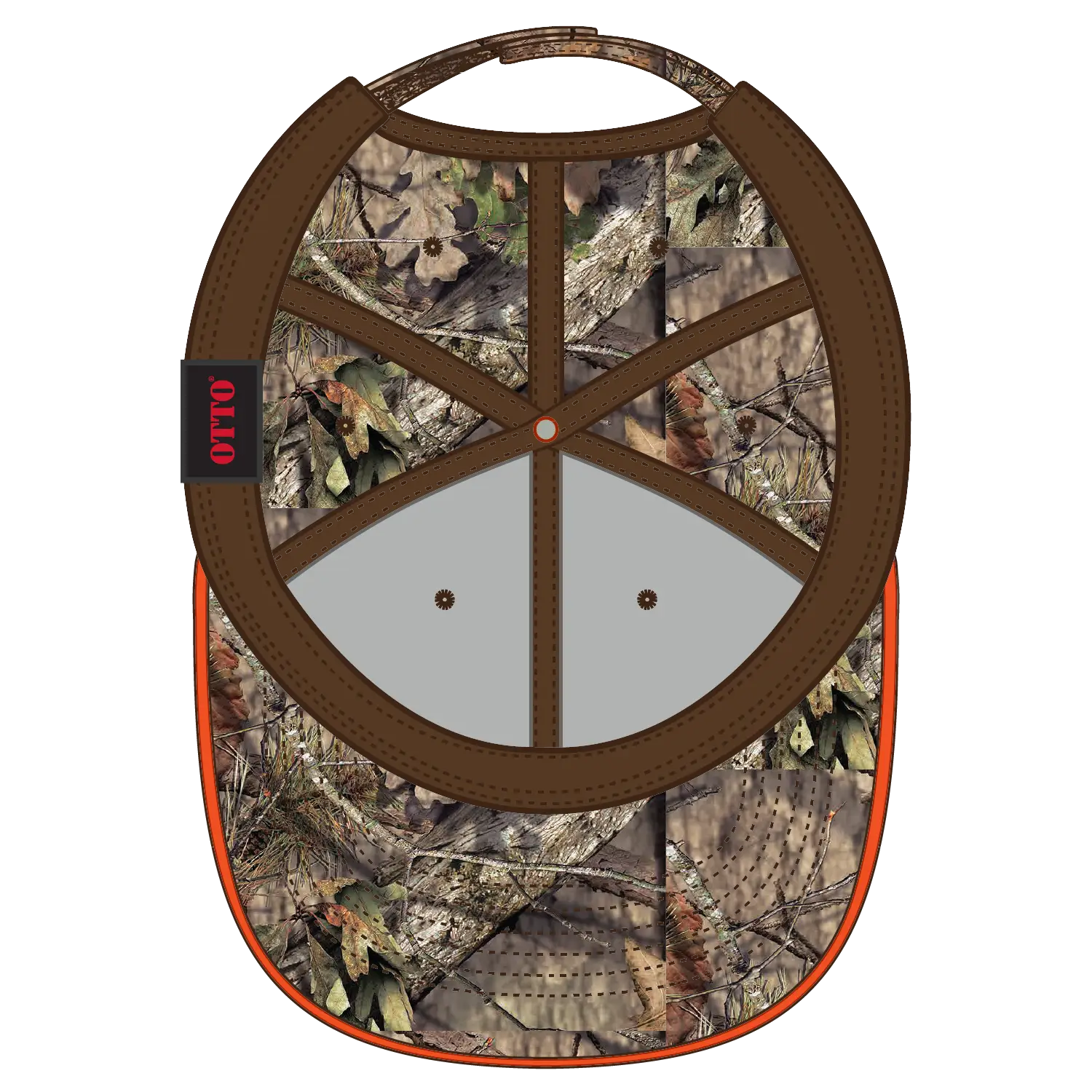 OTTO 171-1294 Mossy Oak Camouflage Sandwich Visor 6 Panel Low Profile Baseball Cap - Break Up Country - Break Up
