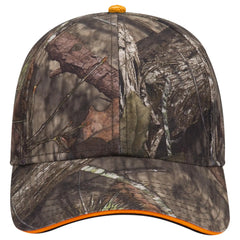 OTTO 171-1294 Mossy Oak Camouflage Sandwich Visor 6 Panel Low Profile Baseball Cap - Break Up Country - Break Up
