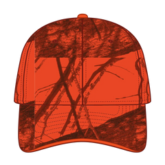 OTTO 171-1294 Mossy Oak Camouflage Sandwich Visor 6 Panel Low Profile Baseball Cap - Blaze - Blaze / 6 1/2’’ - 7 5/8’’
