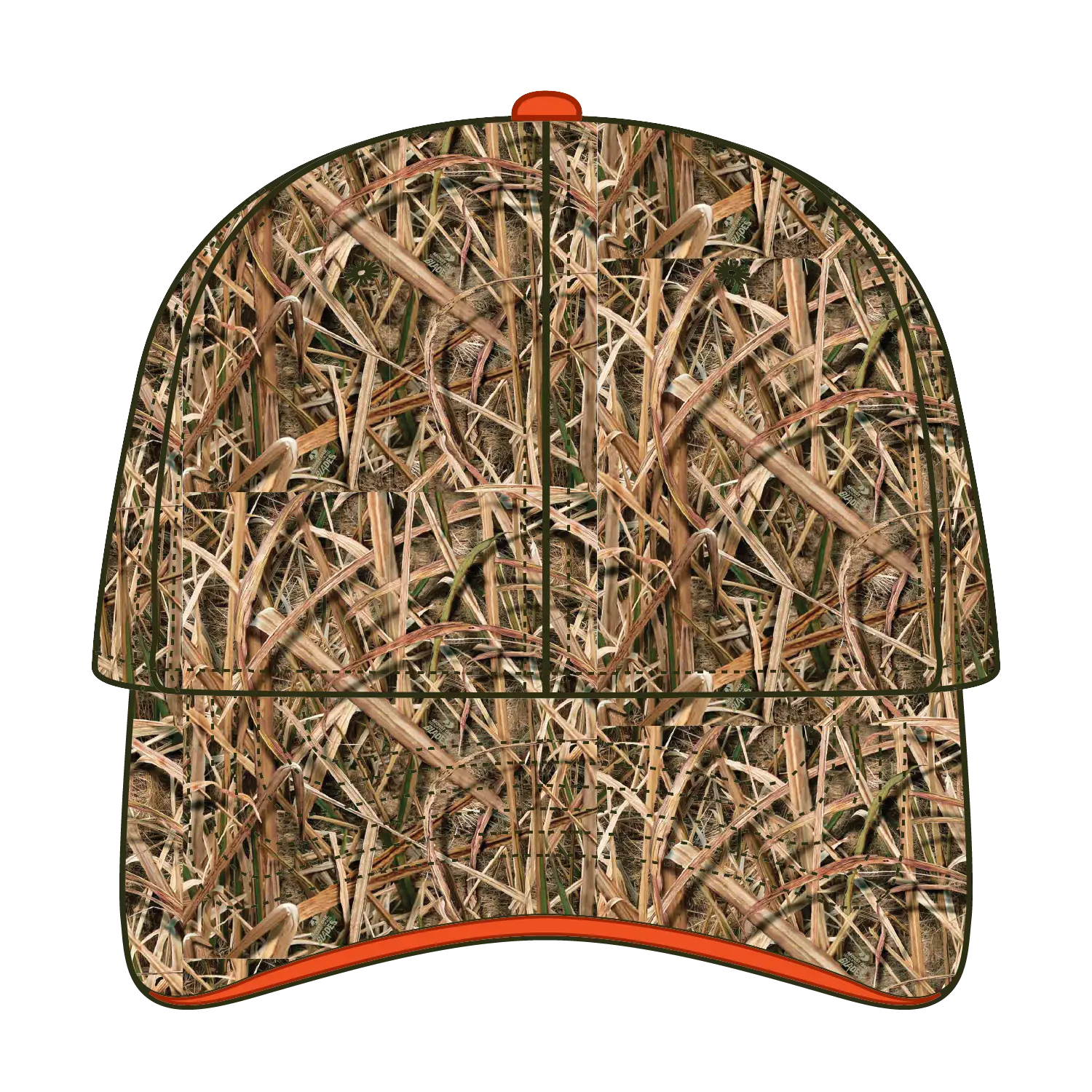 OTTO 171-1294 Mossy Oak Camouflage Sandwich Visor 6 Panel Low Profile Baseball Cap - Shadow Grass Blades - Shadow Grass