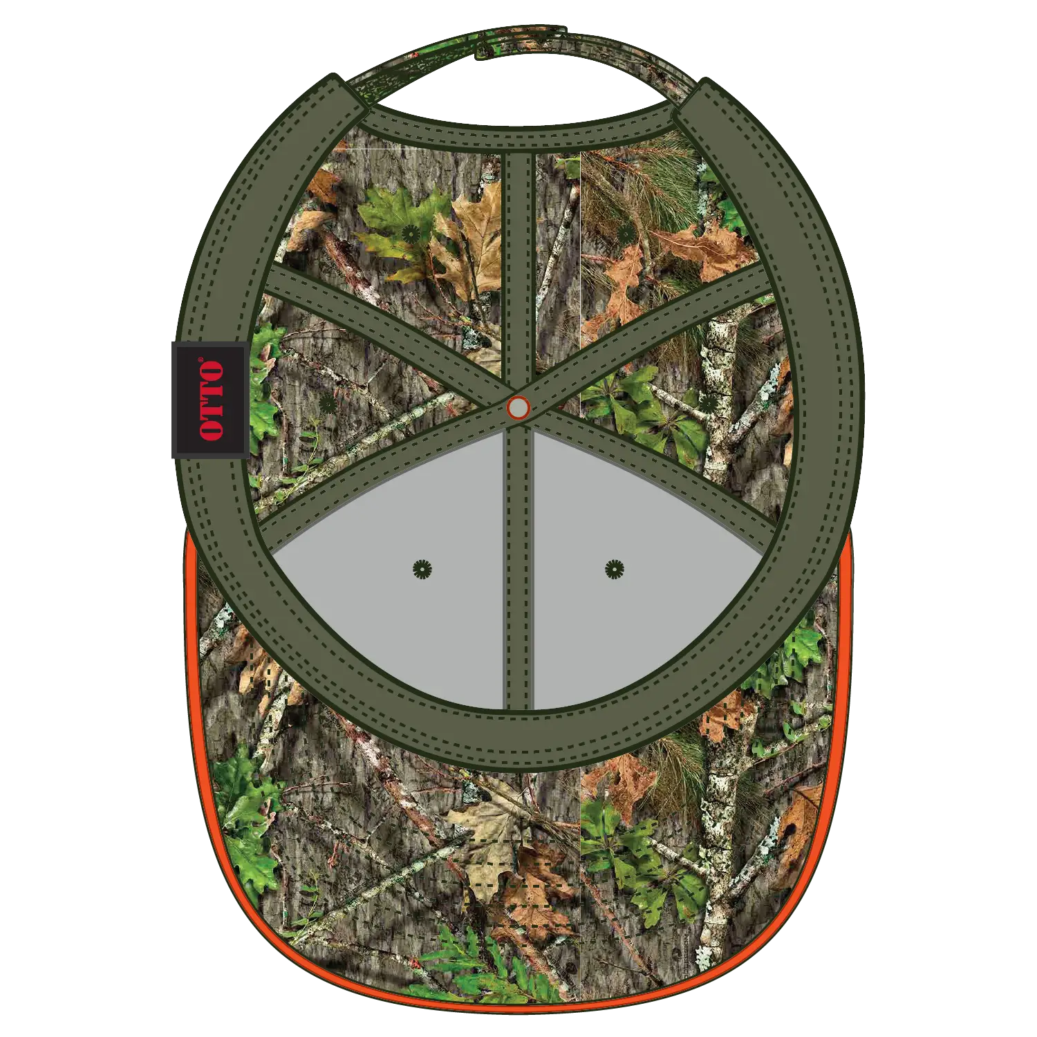 OTTO 171-1294 Mossy Oak Camouflage Sandwich Visor 6 Panel Low Profile Baseball Cap - Obsession - Obsession / 6 1/2’’