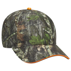 OTTO 171-1294 Mossy Oak Camouflage Sandwich Visor 6 Panel Low Profile Baseball Cap - Obsession - Obsession / 6 1/2’’