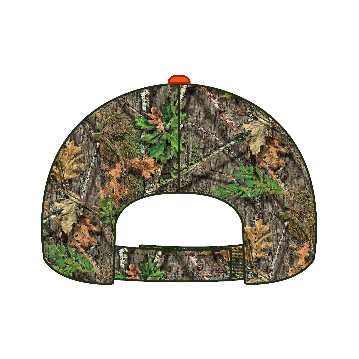 OTTO 171-1294 Mossy Oak Camouflage Sandwich Visor 6 Panel Low Profile Baseball Cap - Obsession - Obsession / 6 1/2’’