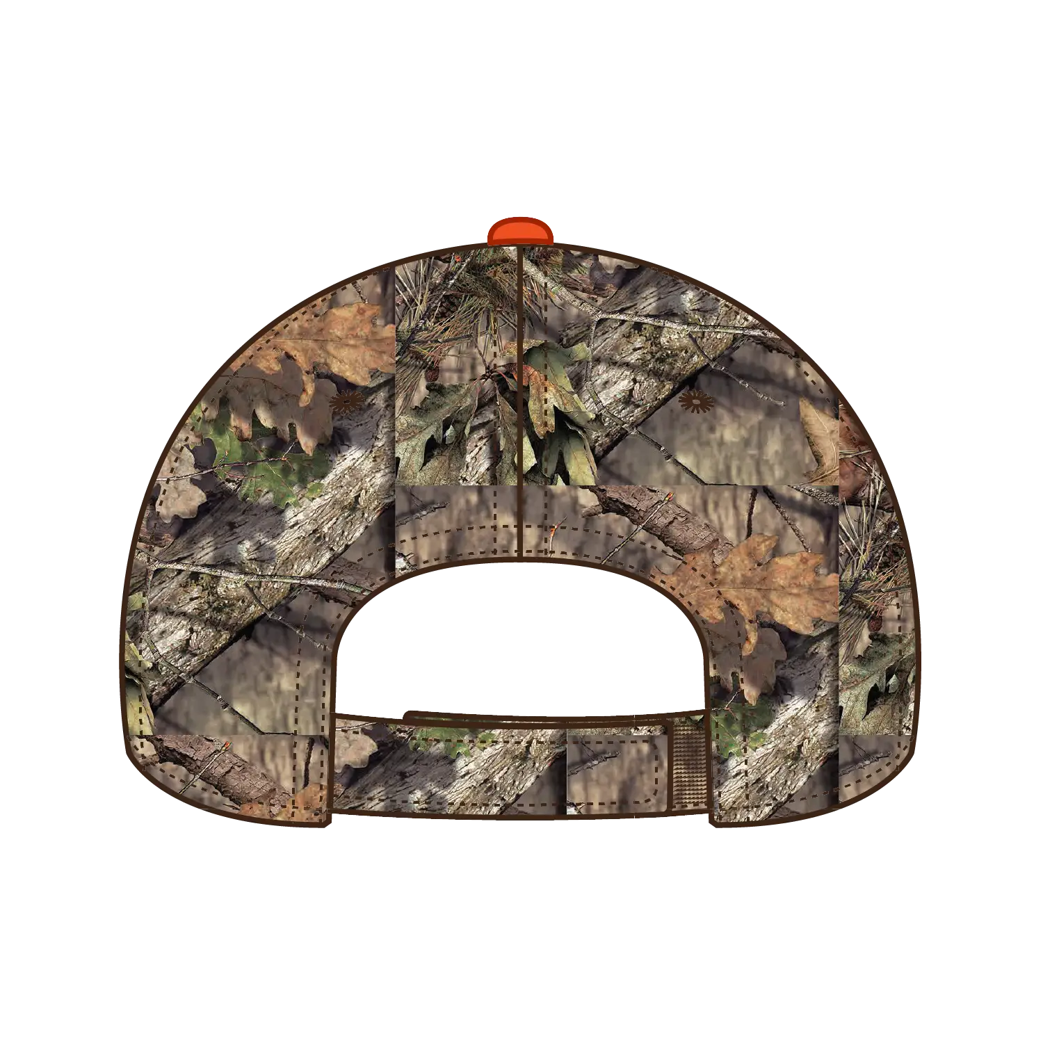 OTTO 171-1294 Mossy Oak Camouflage Sandwich Visor 6 Panel Low Profile Baseball Cap - Break Up Country - Break Up