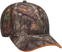 OTTO 171 1294 Mossy Oak Camouflage Superior Polyester Twill Sandwich Visor 6 Panel Low Profile Baseball Cap Break Up