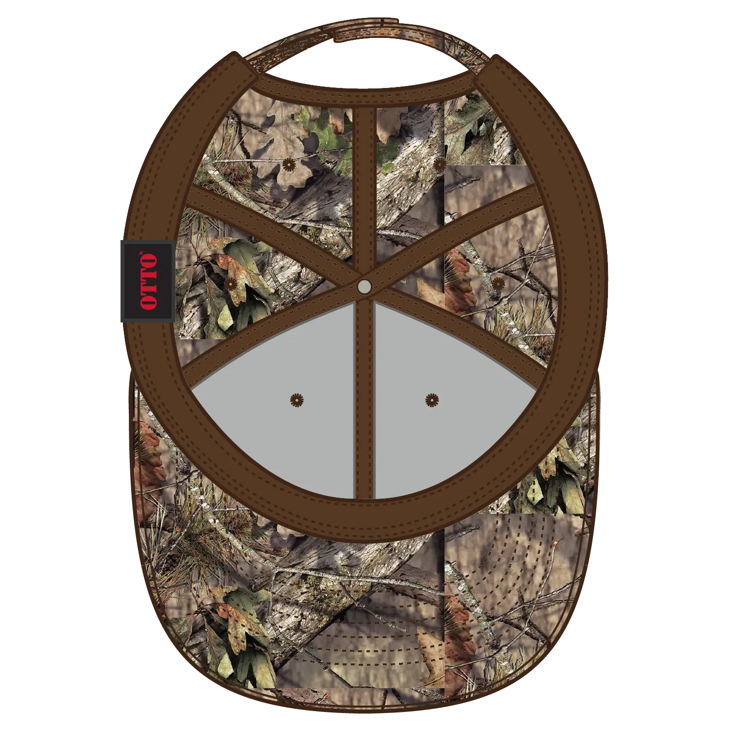OTTO 171-1295 Mossy Oak Camouflage 6 Panel Low Profile Baseball Cap - Break Up Country - Break Up Country / 6 1/2’’ - 7