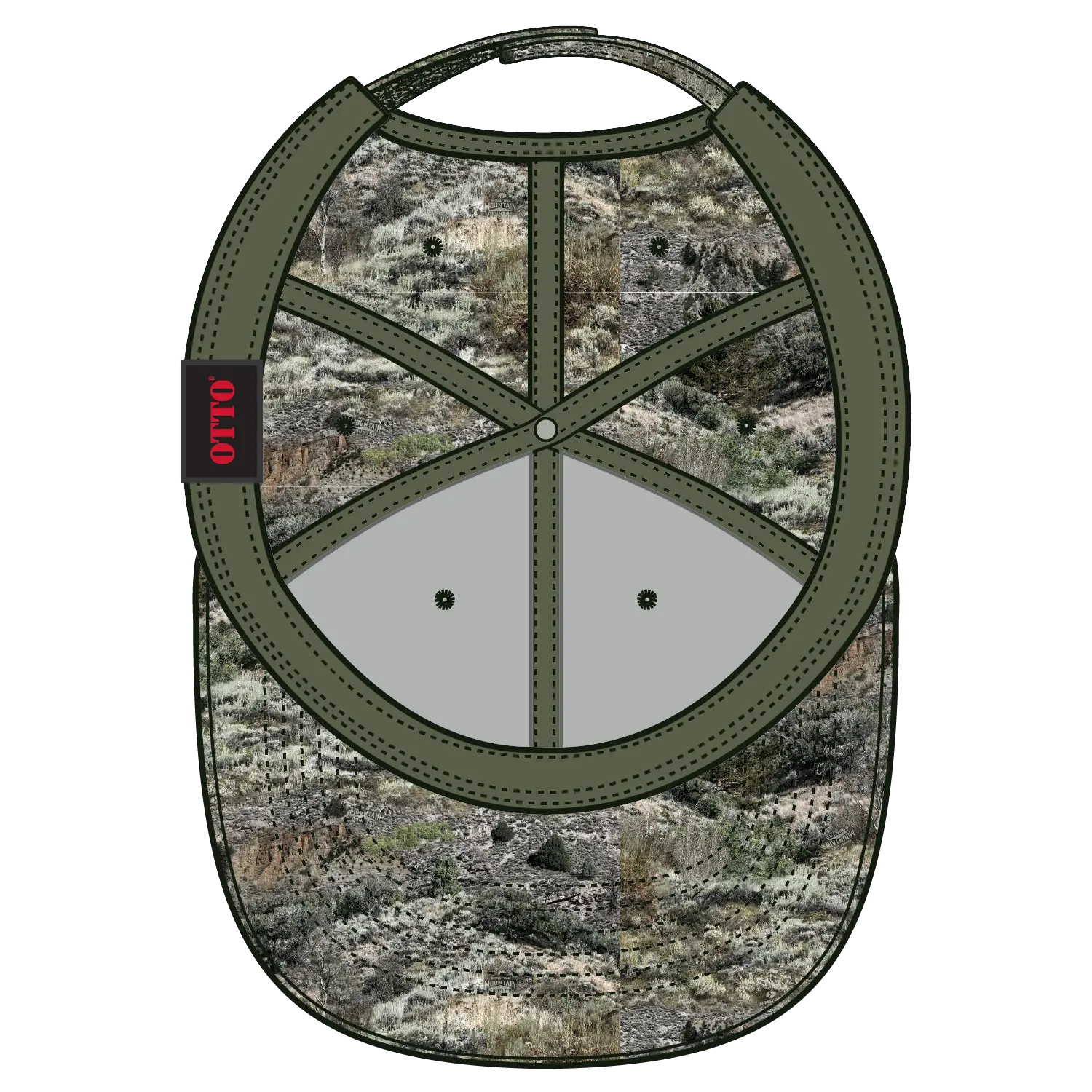 OTTO 171-1295 Mossy Oak Camouflage 6 Panel Low Profile Baseball Cap - Mountain Country Range - Mountain Country Range