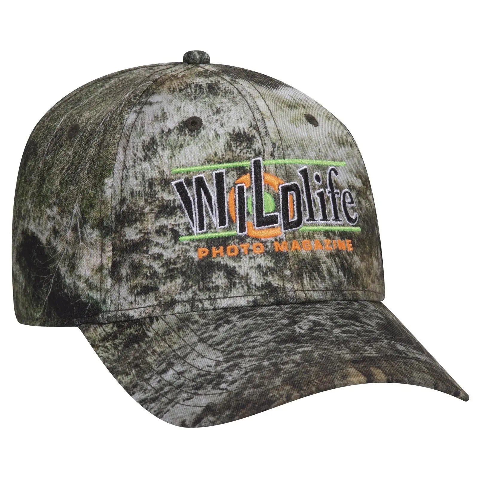 OTTO 171-1295 Mossy Oak Camouflage 6 Panel Low Profile Baseball Cap - Bottomland - Bottomland / 6 1/2’’ - 7 5/8’’