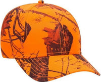 OTTO 171-1295 Mossy Oak Camouflage Superior Polyester Twill 6 Panel Low Profile Baseball Cap - Blaze - Blaze / One Size