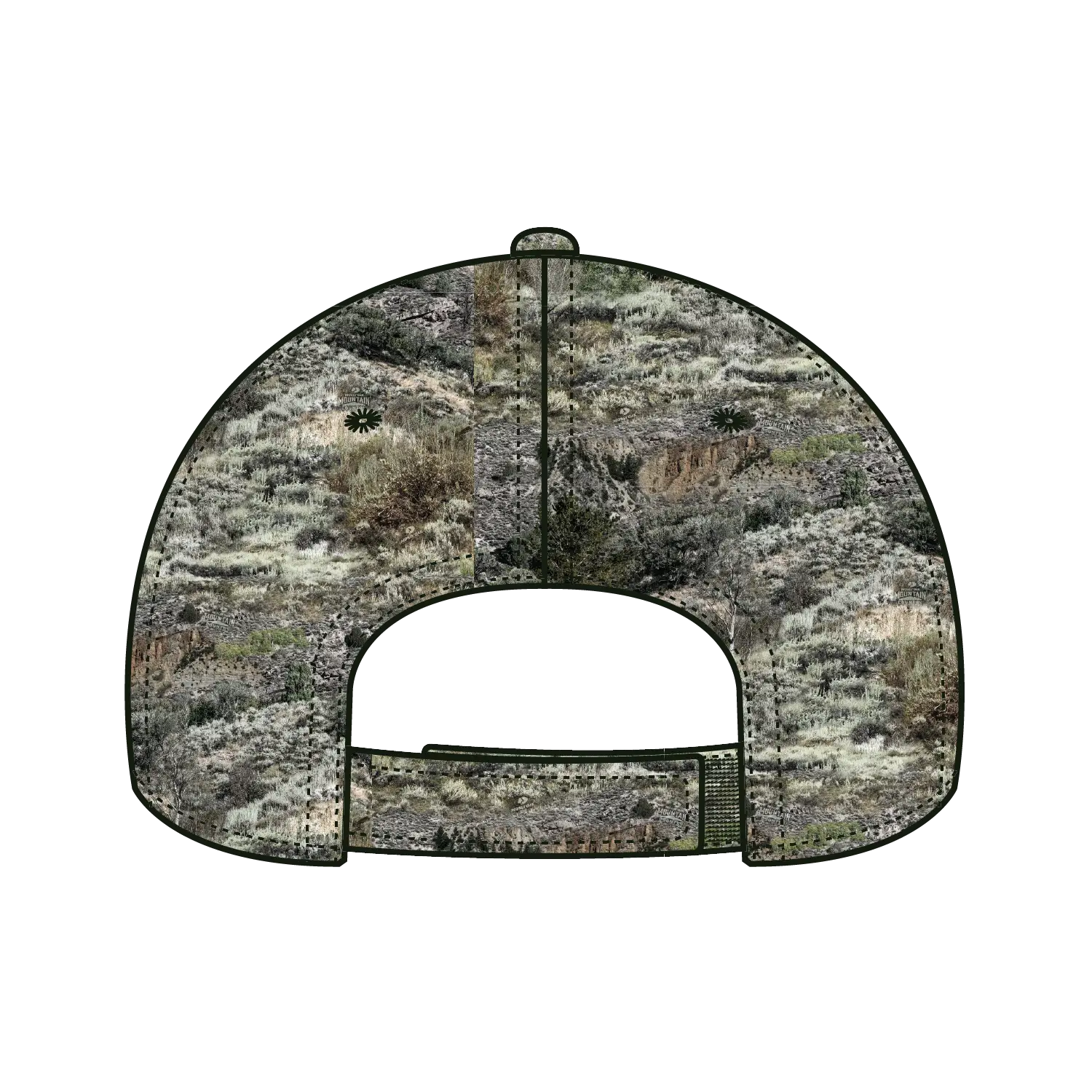 OTTO 171-1296 Mossy Oak Camouflage 6 Panel Low Profile Dad Cap - Mountain Country Range - Mountain Country Range / 6