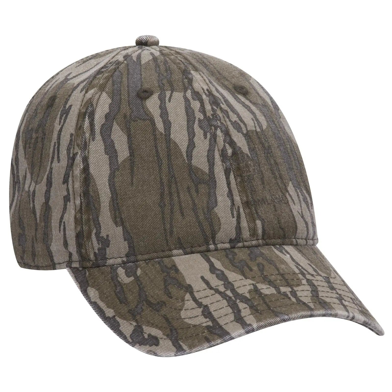 OTTO 171-1296 Mossy Oak Camouflage 6 Panel Low Profile Dad Cap - Bottomland - Bottomland / 6 1/2’’ - 7 5/8’’