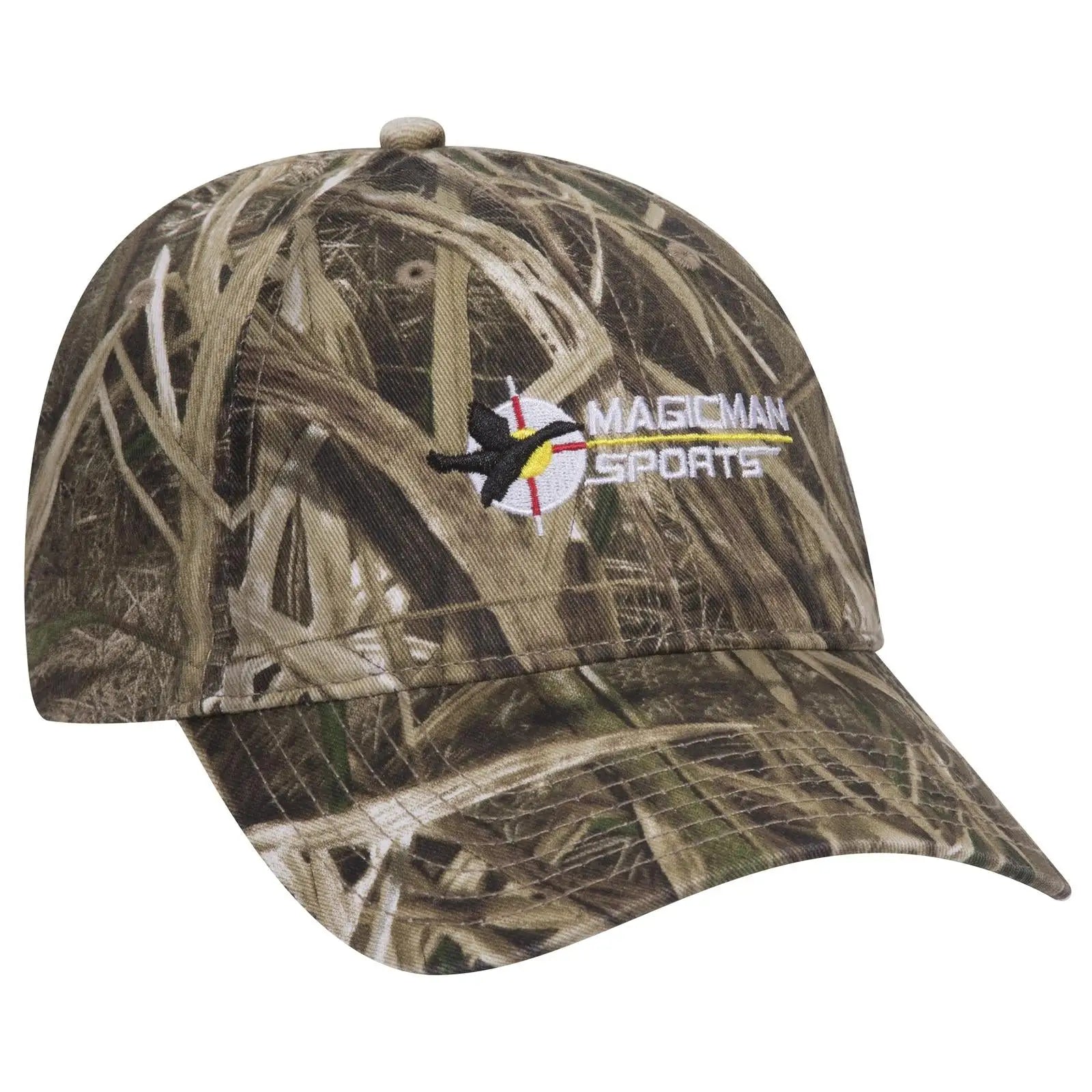 OTTO 171-1296 Mossy Oak Camouflage 6 Panel Low Profile Dad Cap - Bottomland - Bottomland / 6 1/2’’ - 7 5/8’’