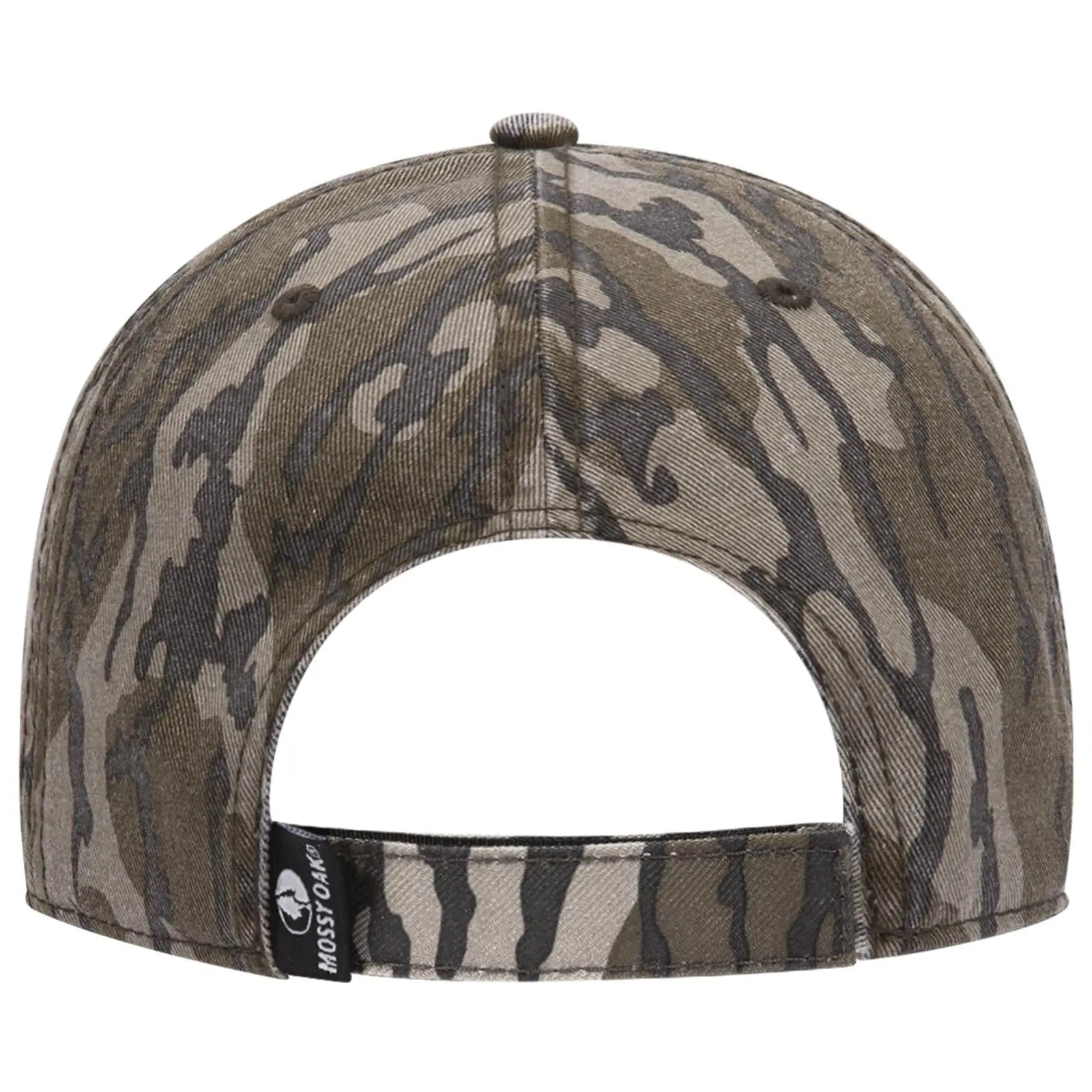 OTTO 171-1296 Mossy Oak Camouflage 6 Panel Low Profile Dad Cap - Bottomland - Bottomland / 6 1/2’’ - 7 5/8’’