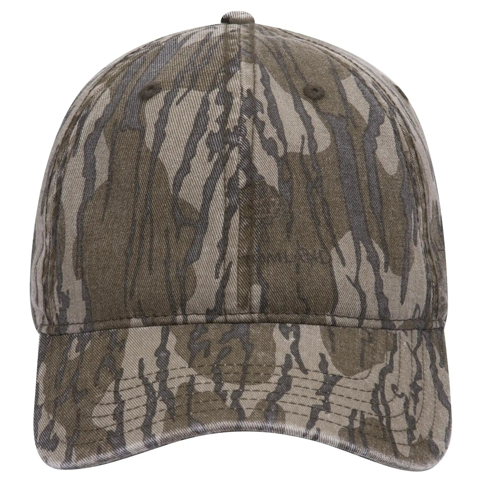 OTTO 171-1296 Mossy Oak Camouflage 6 Panel Low Profile Dad Cap - Bottomland - Bottomland / 6 1/2’’ - 7 5/8’’