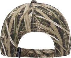 OTTO 171-1296 Mossy Oak Camouflage Garment Washed Superior Cotton Twill 6 Panel Low Profile Baseball Cap - Shadow Grass