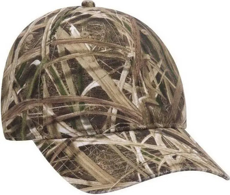 OTTO 171-1296 Mossy Oak Camouflage Garment Washed Superior Cotton Twill 6 Panel Low Profile Baseball Cap - Shadow Grass
