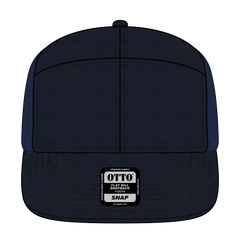 OTTO 172-1298 ’OTTO Snap’ 7 Panel Pro Style Mesh Back Trucker Snapback Cap - Navy - Navy / 7 3/8’’ - 7 5/8’’