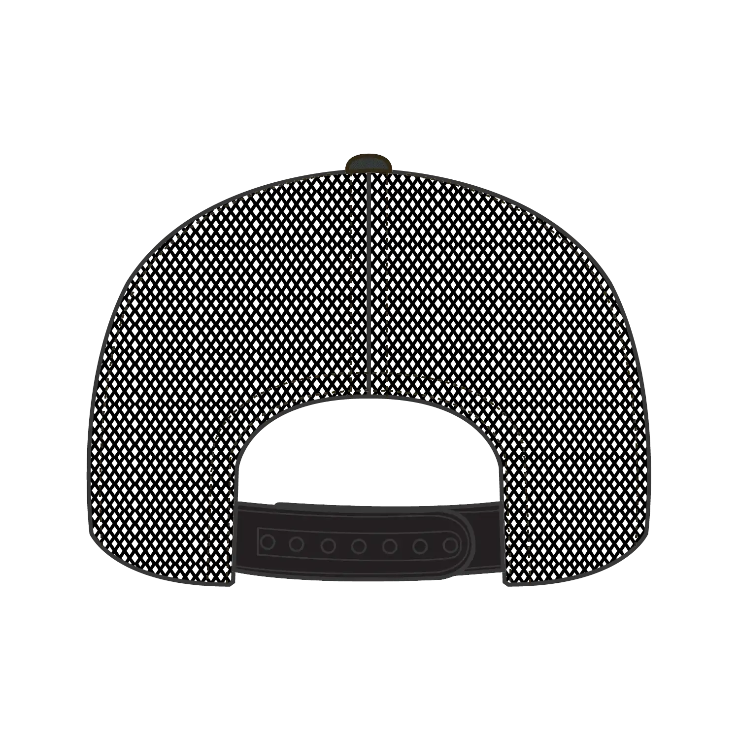 OTTO 172-1298 ’OTTO Snap’ 7 Panel Pro Style Mesh Back Trucker Snapback Cap - Dk.Grn/Brn/Blk - Dk.Grn/Brn/Blk / 7 3/8’’