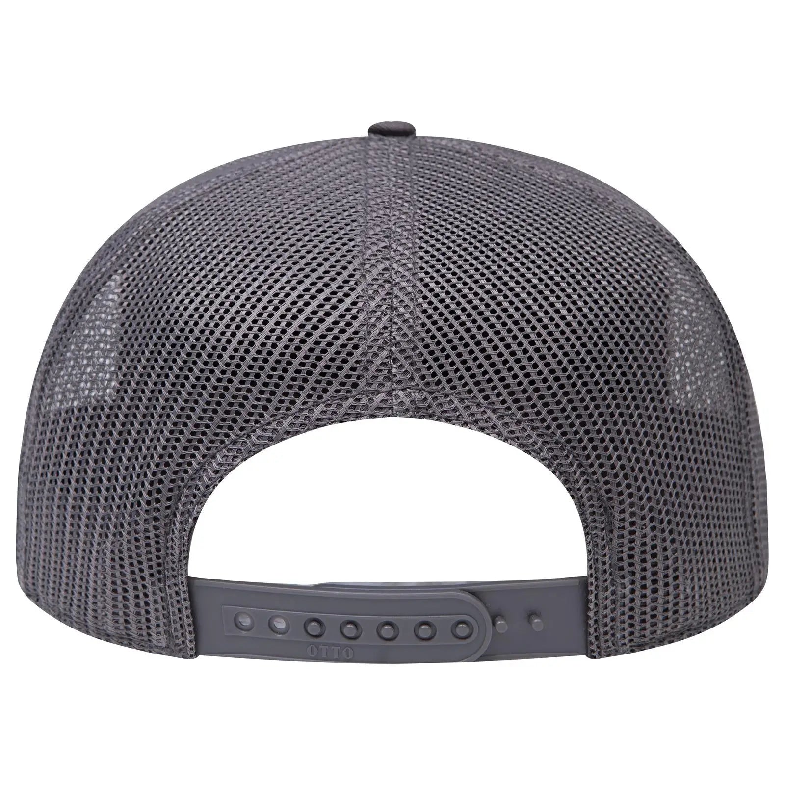 OTTO 172-1298 ’OTTO Snap’ 7 Panel Pro Style Mesh Back Trucker Snapback Cap - Char. Gray - Char. Gray / 7 3/8’’ - 7 5/8’’