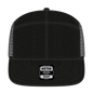 OTTO 172-1298 ’OTTO Snap’ 7 Panel Pro Style Mesh Back Trucker Snapback Cap - Black - Black / 7 3/8’’ - 7 5/8’’