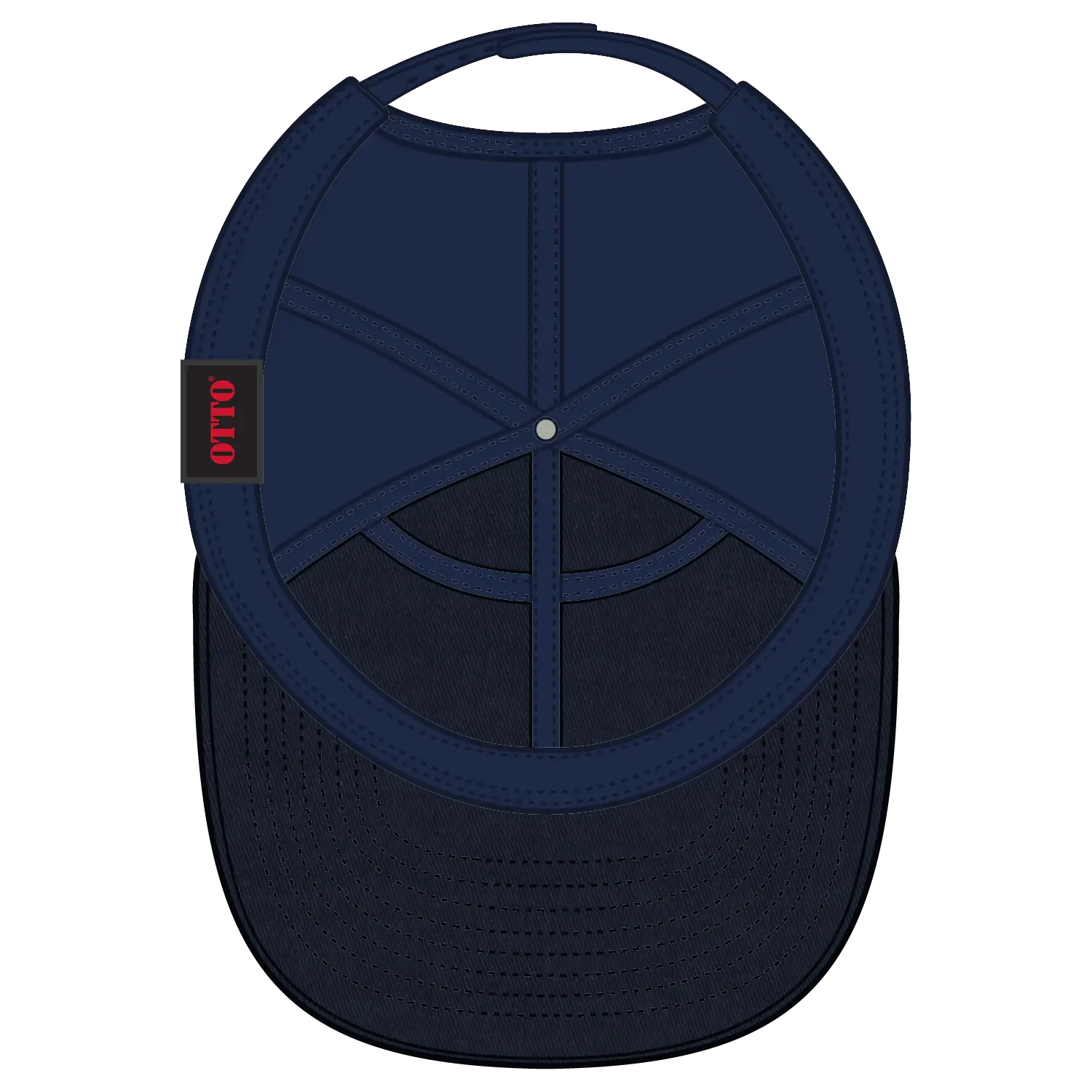 OTTO 172-1298 ’OTTO Snap’ 7 Panel Pro Style Mesh Back Trucker Snapback Cap - Navy - Navy / 7 3/8’’ - 7 5/8’’