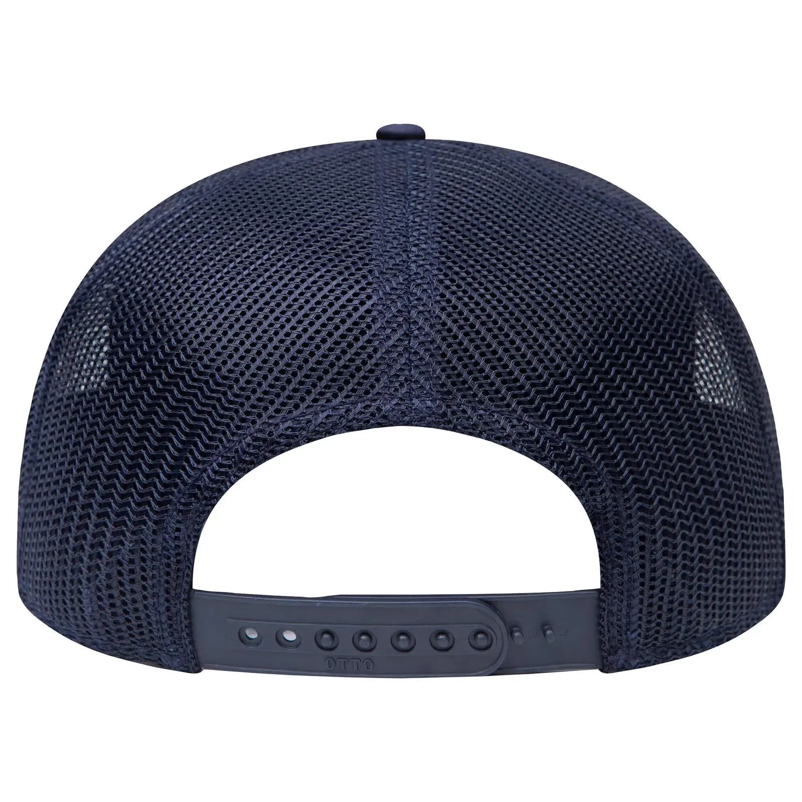 OTTO 172-1298 ’OTTO Snap’ 7 Panel Pro Style Mesh Back Trucker Snapback Cap - Navy - Navy / 7 3/8’’ - 7 5/8’’