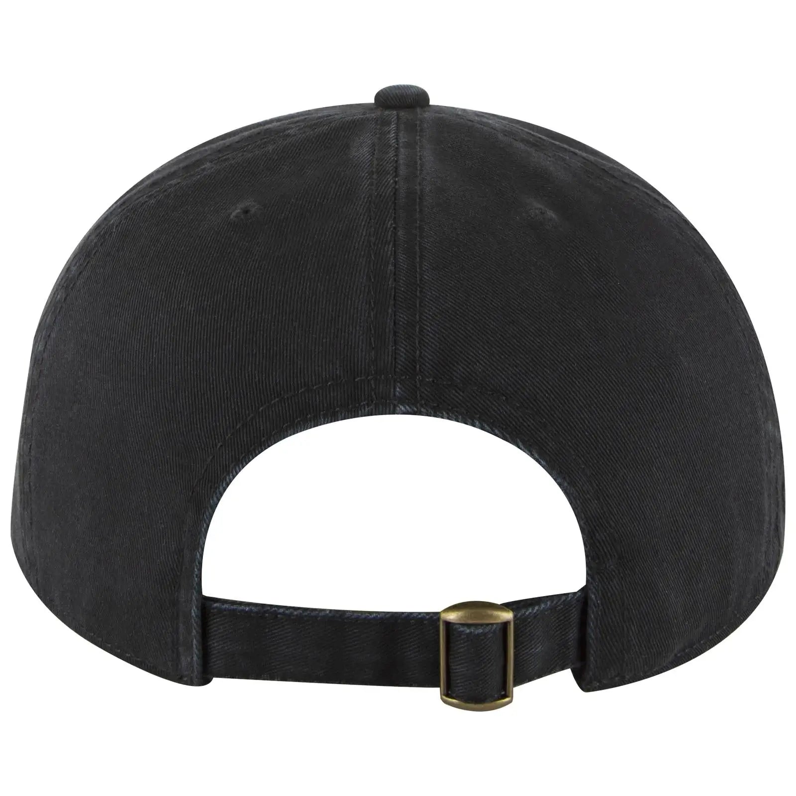 OTTO 176-1315 5 Panel Low Profile Dad Cap - Black - Black / 6 1/2’’ - 7 5/8’’