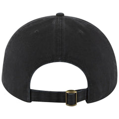 OTTO 176-1315 5 Panel Low Profile Dad Cap - Black - Black / 6 1/2’’ - 7 5/8’’
